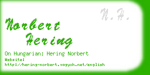 norbert hering business card